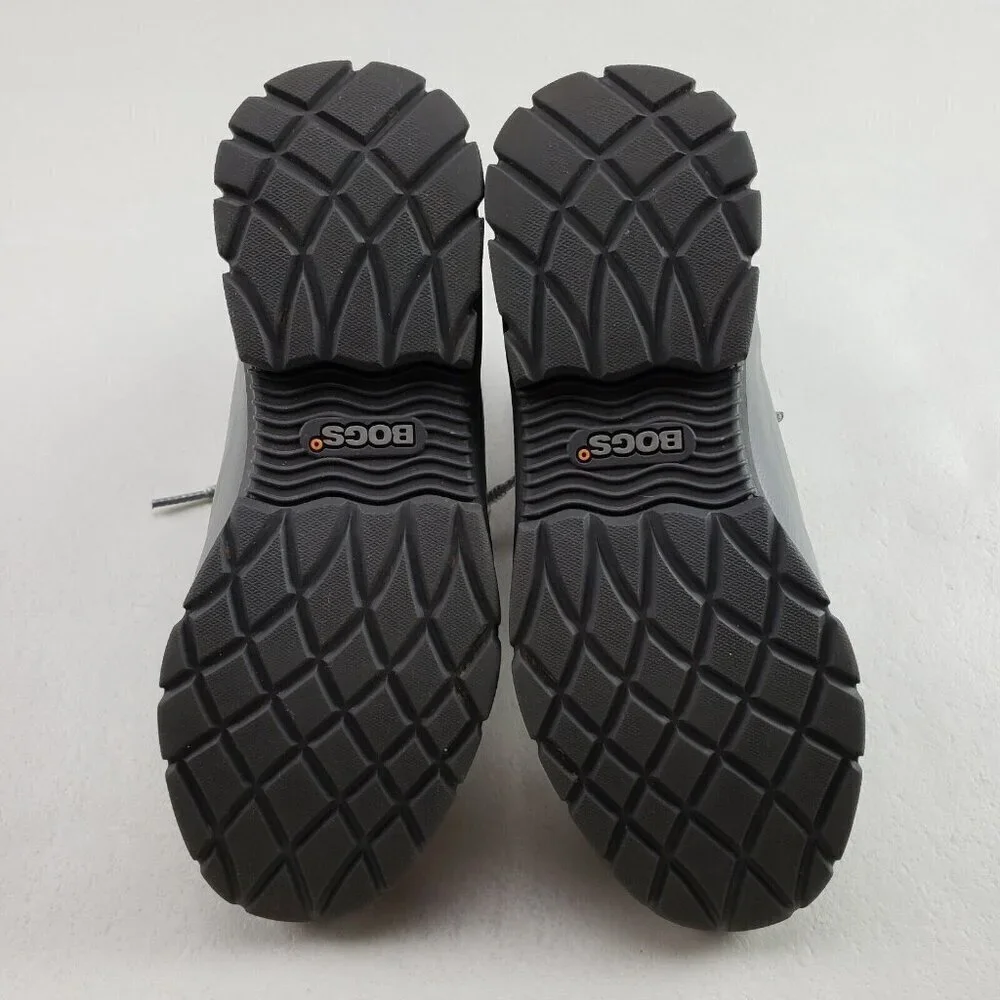 Bogs Amanda Chukka Rain Boot Womens 6 Gray Lace Up Rubber Waterproof Ankle